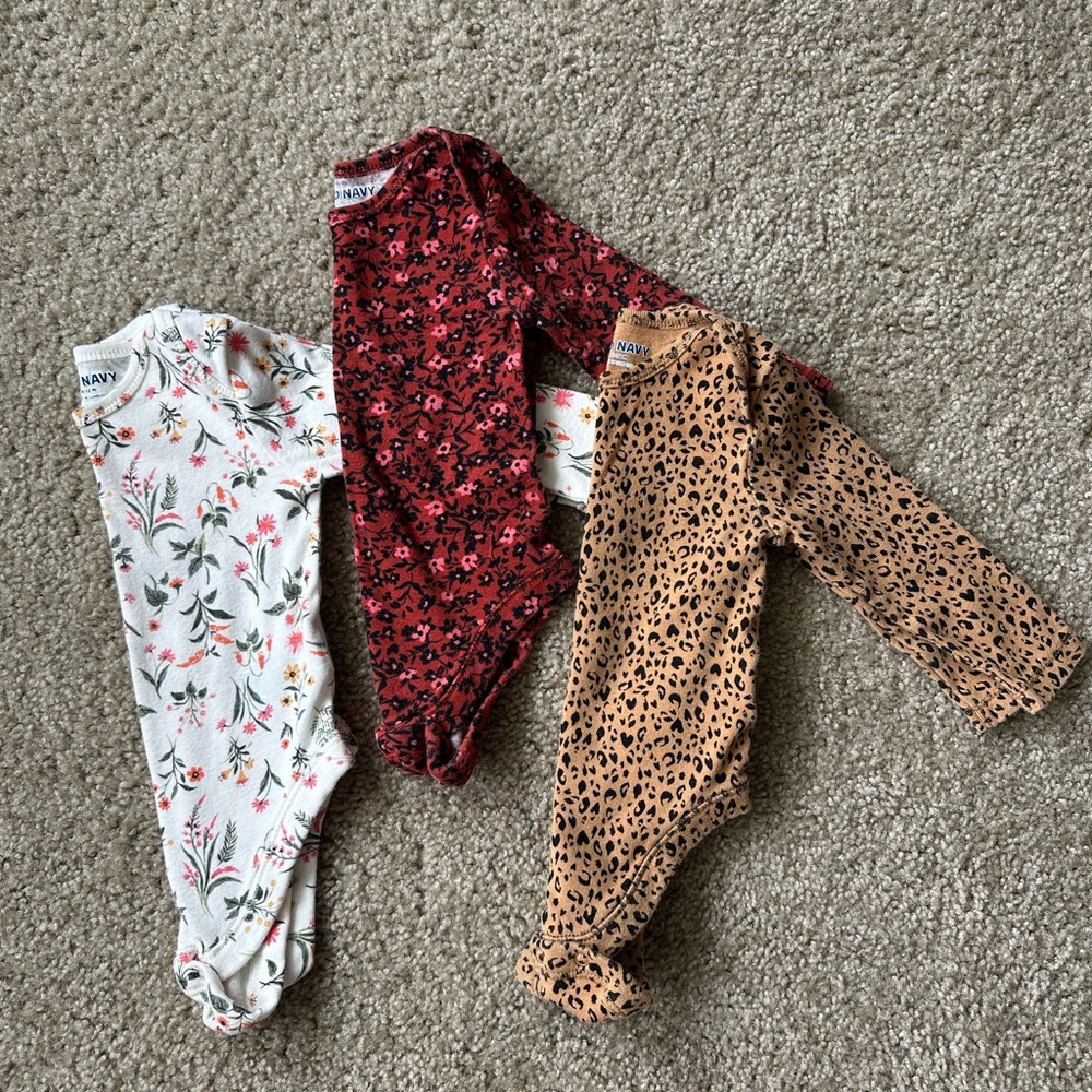 Baby girl long sleeve onesies